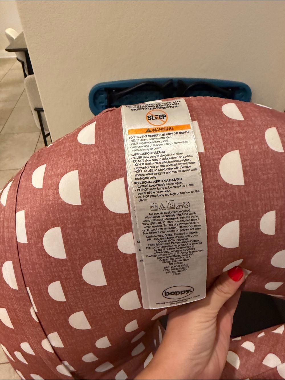 Dome Patterned Boppy Pillow - Picture 4 of 7